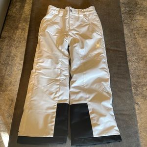 Girls Spyder white ski pants size 8